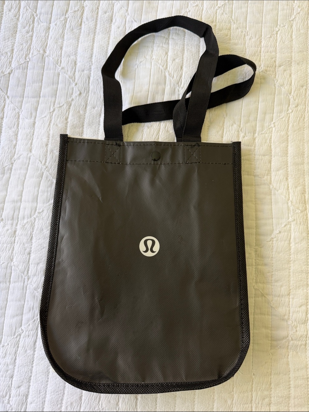 lululemon athletica Black Tote Bag with White Logo